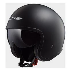Moto Jet Helmet LS2 OF599 SPITFIRE Black Opaco