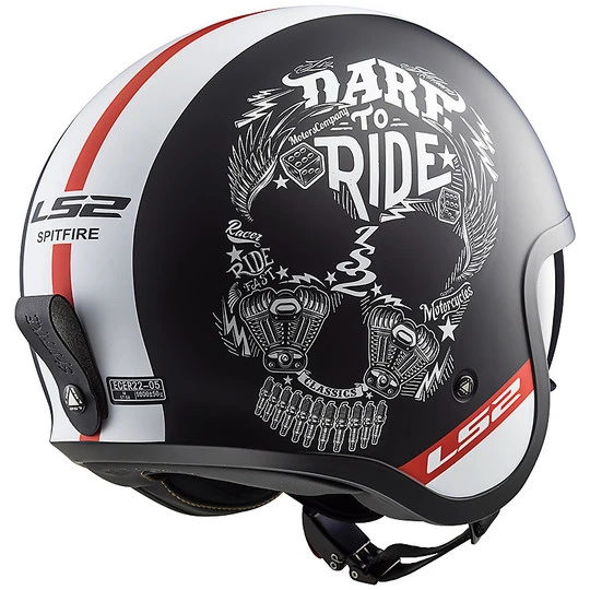 Moto Jet Helmet LS2 OF599 SPITFIRE INKY Black Opaco 7 Moto Jet Helmet LS2 OF599 SPITFIRE INKY Black Opaco - Image 5