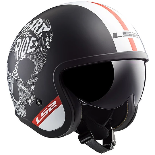 Moto Jet Helmet LS2 OF599 SPITFIRE INKY Black Opaco 9 Moto Jet Helmet LS2 OF599 SPITFIRE INKY Black Opaco - Image 7