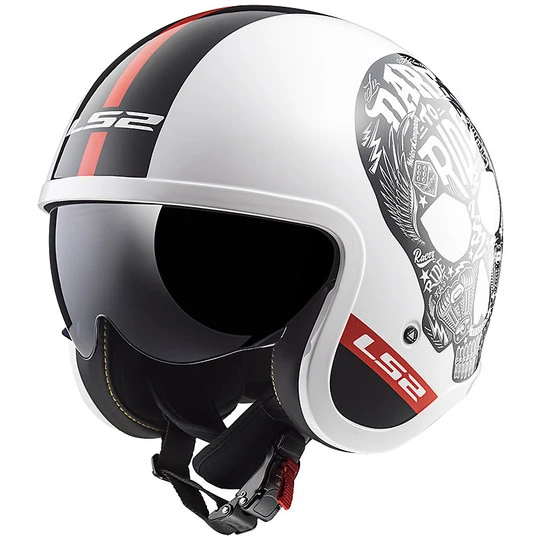 Moto Jet Helmet LS2 OF599 SPITFIRE INKY White Black 3 Moto Jet Helmet LS2 OF599 SPITFIRE INKY White Black