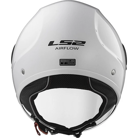 Moto Jet Helmet OF562 Ls2 Airflow Long Long White With Visor 5 Moto Jet Helmet OF562 Ls2 Airflow Long Long White With Visor - Image 3