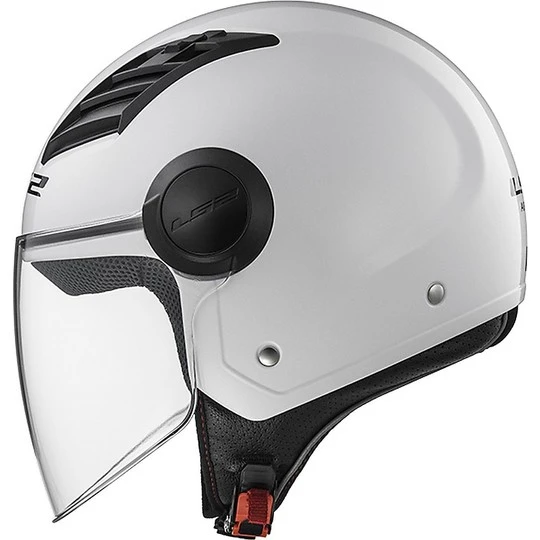 Moto Jet Helmet OF562 Ls2 Airflow Long Long White With Visor 7 Moto Jet Helmet OF562 Ls2 Airflow Long Long White With Visor - Image 5