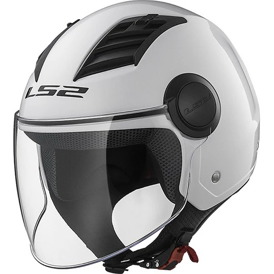 Moto Jet Helmet OF562 Ls2 Airflow Long Long White With Visor 11 Moto Jet Helmet OF562 Ls2 Airflow Long Long White With Visor - Image 9