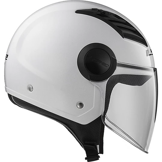 Moto Jet Helmet OF562 Ls2 Airflow Long Long White With Visor 10 Moto Jet Helmet OF562 Ls2 Airflow Long Long White With Visor - Image 8