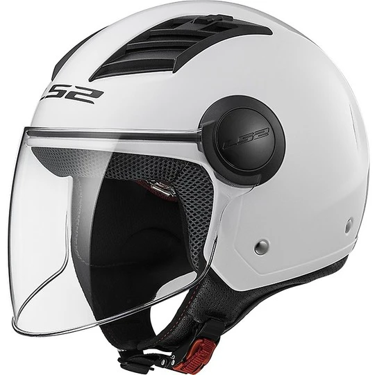 Moto Jet Helmet OF562 Ls2 Airflow Long Long White With Visor 3 Moto Jet Helmet OF562 Ls2 Airflow Long Long White With Visor