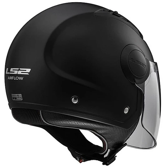 Moto Jet Helmet OF562 Ls2 Airflow Long Visor With Long Black Matte 4 Moto Jet Helmet OF562 Ls2 Airflow Long Visor With Long Black Matte - Image 2