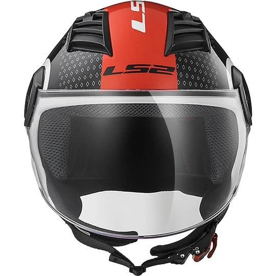 Moto Jet Helmet OF562 Ls2 Airflow Long With Visor Long Condor White Red 11 Moto Jet Helmet OF562 Ls2 Airflow Long With Visor Long Condor White Red - Image 9