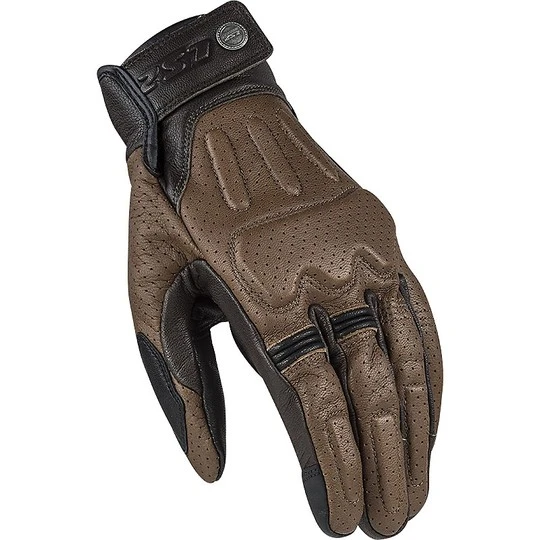 Motorcycle Gloves In Custom Leather Ls2 RUST Brown CE 3 Motorcycle Gloves In Custom Leather Ls2 RUST Brown CE