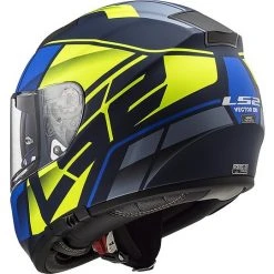 Motorcycle Helmet HPFC LS2 FF397 VECTOR Kripton Blue Yellow Matt -Ls2 Sales Shop motorcycle helmet hpfc ls2 ff397 vector kripton blue yellow matt 66820