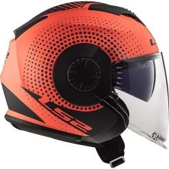 Motorcycle Helmet Jet Double Visor Ls2 OF570 VERSO Spin Orange Fluo Matt -Ls2 Sales Shop motorcycle helmet jet double visor ls2 of570 verso spin orange fluo matt 66968