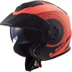 Motorcycle Helmet Jet Double Visor Ls2 OF570 VERSO Spin Orange Fluo Matt -Ls2 Sales Shop motorcycle helmet jet double visor ls2 of570 verso spin orange fluo matt 66973