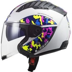 Motorcycle Helmet Jet Ls2 OF600 COPTER Crispy White Yellow Fluo -Ls2 Sales Shop motorcycle helmet jet ls2 of600 copter crispy white yellow fluo 135605