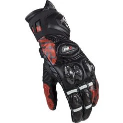 Motorcycle Racing Gloves Ls2 Feng CE Black Red