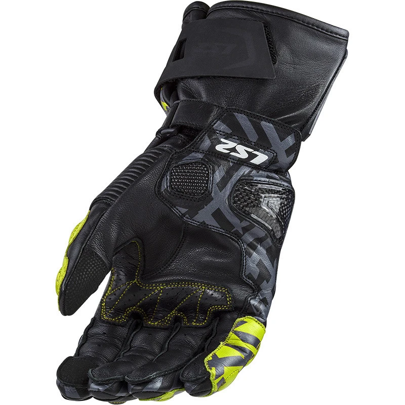 Motorcycle Racing Gloves Ls2 Feng CE Black Yellow Fluo 4 Motorcycle Racing Gloves Ls2 Feng CE Black Yellow Fluo - Image 2