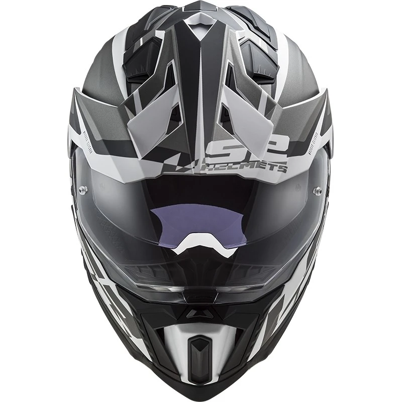 Off Road Touring Motorcycle Helmet In HPCF Ls2 MX701 Explorer ALTER Matt Black White 5 Off Road Touring Motorcycle Helmet In HPCF Ls2 MX701 Explorer ALTER Matt Black White - Image 3