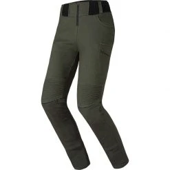 Women's Motorcycle Pants In LS2 Router CE Olive Green Fabric